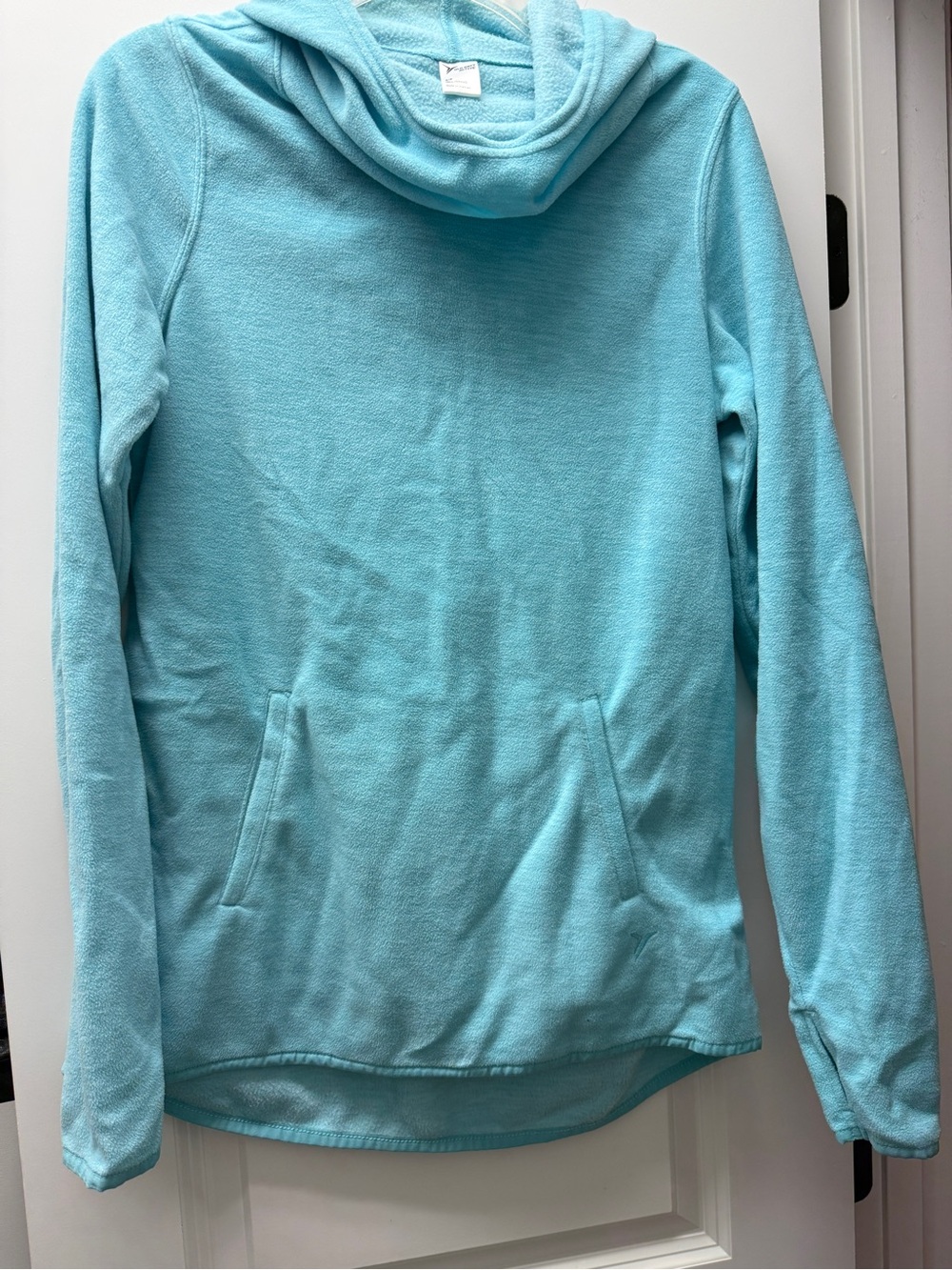 Light Blue Hooded Pullover Sweatshirt